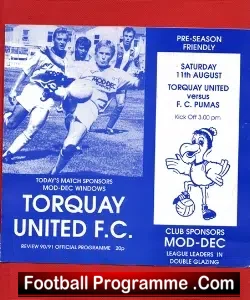 Torquay United v FC Pumas 1990 – America USA