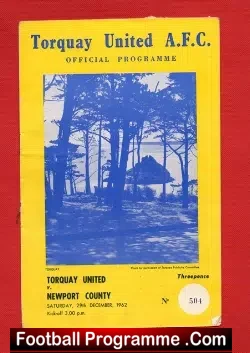 Torquay United v Newport County 1962