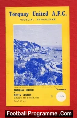 Torquay United v Notts County 1960