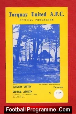 Torquay United v Oldham Athletc 1963