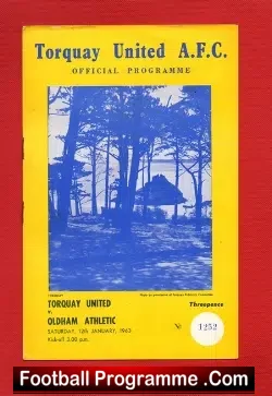 Torquay United v Oldham Athletc 1963