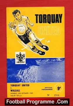 Torquay United v Walsall 1968