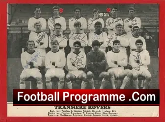 Tranmere Rovers Football Team Multi Signed Pic 1978