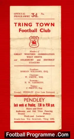 Tring Town v Berkhamsted Town 1950s