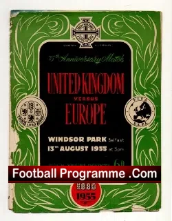 United Kingdom v Europe 1955 – Belfast Ireland