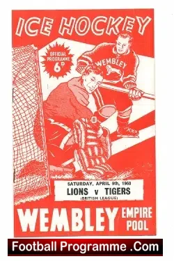 Wembley Lions Ice Hockey v Brighton Tigers 1960 – British League
