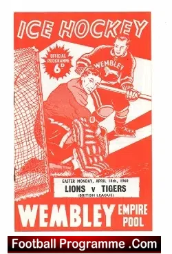 Wembley Lions Ice Hockey v Brighton Tigers 1960 – British League