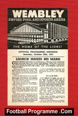 Wembley Lions Ice Hockey v Durham Bees 1963 - sport programme