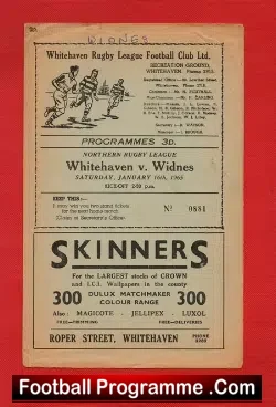 Whitehaven Rugby v Leigh 1965