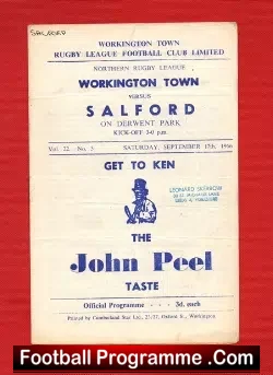 Workington Town Rugby v Salford 1966