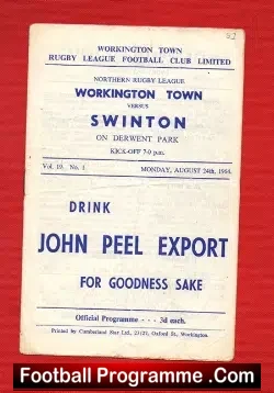 Workington Town Rugby v Swinton 1964