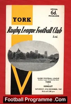 York Rugby v Hunslet 1969