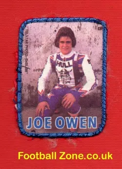Joe Owen Speedway Rider Sew On Patch Badge - Hull