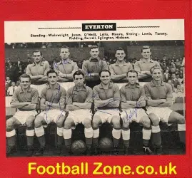 Everton Multi Signed Picture 1950s