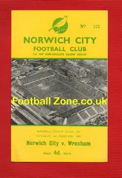 Norwich City v Wrexham 1960