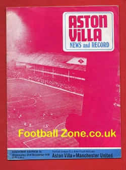 Aston Villa v Manchester United 1970 – LC Semi Final Match