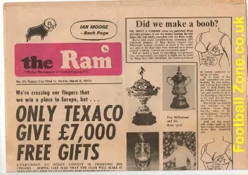 Derby County v Airdrie 1972 – Texaco Cup Final English Edition
