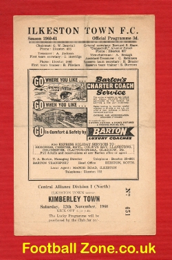 Ilkeston Town v Kimberley Town 1960