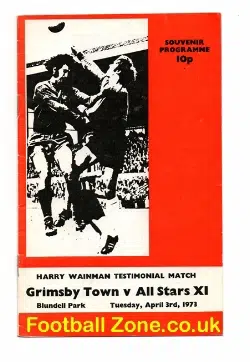 Harry Wainman Testimonial Benefit Match Grimsby Town 1973