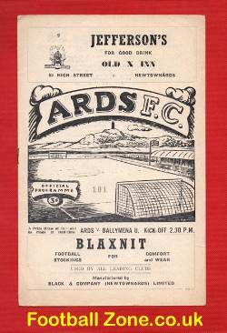 Ards v Ballymena United 1959 – Irish