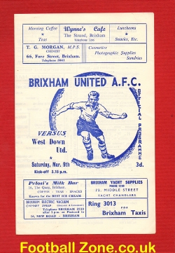 Brixham United v West Down United 1960s