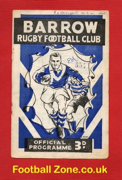 Barrow Rugby v Workington Town 1961
