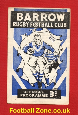 Barrow Rugby v Whitehaven 1962