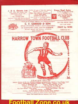 Harrow Town v Barnet 1964 – Senior Cup