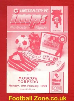 Lincoln City v Moscow Torpedo 1990