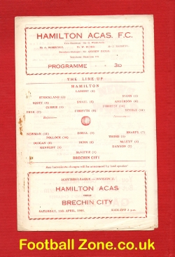 Hamilton Academical v Brechin City 1964