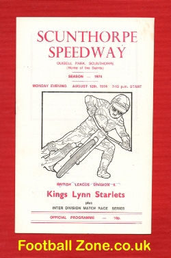 Scunthorpe Speedway v Kings Lynn 1974