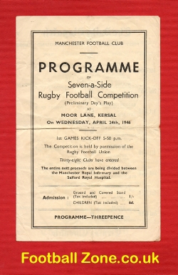 Salford Rugby Seven A Side – Moor Lane 1946