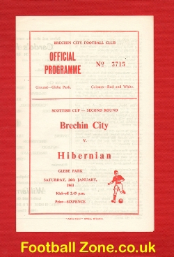Brechin City v Hibernian Hibs 1963
