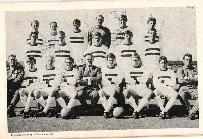 Northampton Town v Grimsby 1967 - Multi Autographed Signed