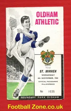 Oldham Athletic v St Mirren 1963