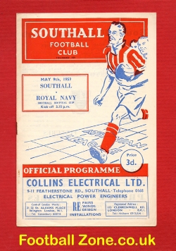 Southall United v Royal Navy 1959 - Hospital Cup Match