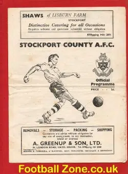 Stockport County v Oldham Athletic 1951