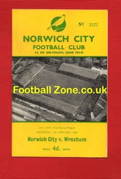 Norwich City v Wrexham 1962