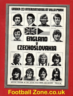 England v Czechoslovakia 1973 – Czech