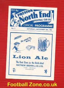 Preston North End v Huddersfield Town 1964