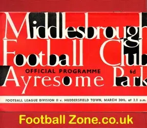 Middlesbrough v Huddersfield Town 1964