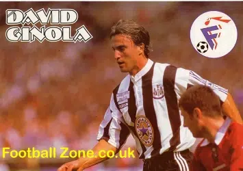Newcastle United David Ginola Signed Picture Autograph