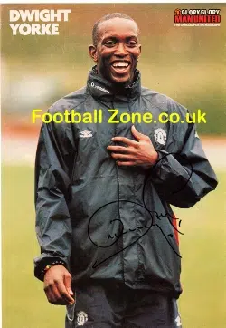 Manchester United Dwight Yorke Autographed Picture