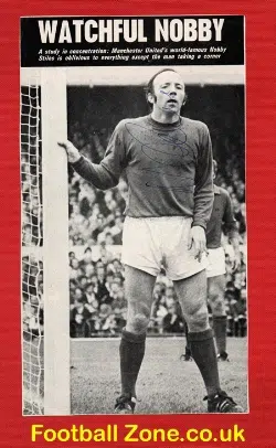 Manchester United Nobby Stiles Autographed Picture