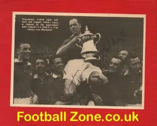 Manchester United Johnny Morris + Jack Crompton 1948 Cup Final
