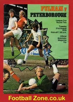 Fulham v Peterborough United 1976 - PLus Bobby Moore