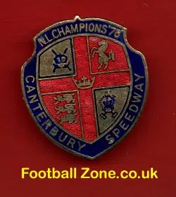 Canterbury Speedway Badge 1978