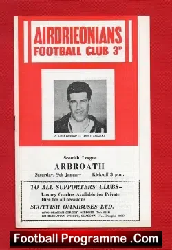 Airdrieonians Airdrie v Arbroath 1960’s ?