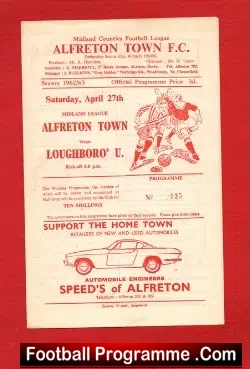 Alfreton Town v Loughborough United 1963
