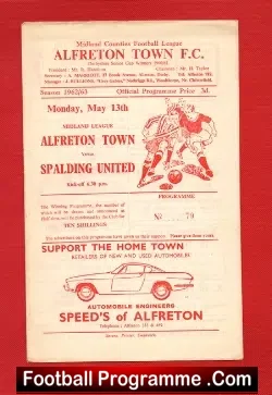 Alfreton Town v Spalding United 1963 - football programme